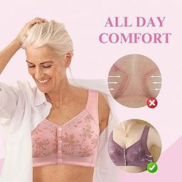 Best Deal for Wm Stylist Bra for Seniors Front Closure, Snap Front