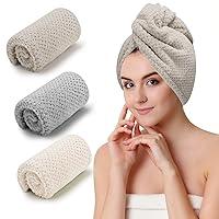 Algopix Similar Product 10 - CZZXI 3 PCS Microfiber Hair Towel Hair