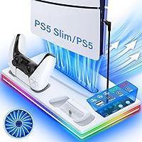 Algopix Similar Product 17 - PS5PS5 Slim Stand and Cooling Station