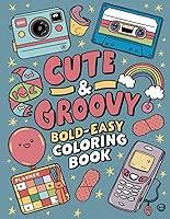 Algopix Similar Product 15 - Groovy Easy Coloring Cute Bold Book