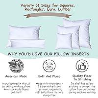 Foamily Throw Pillows Insert Set of 4-18 x 18 Insert for Decorative Pillow  Covers - Made in USA - Bed and Couch Sham Filler