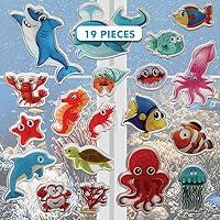Algopix Similar Product 15 - Ocean Sea Animal Gel Window Clings for