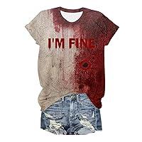 Algopix Similar Product 7 - Im Fine Shirt with Blood Im Ok Its Not