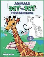 Algopix Similar Product 11 - Animals DotToDot Book for Seniors An