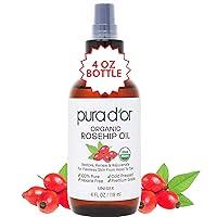 Algopix Similar Product 17 - PURA DOR 4 Oz ORGANIC Rosehip Seed Oil