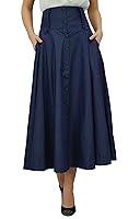 Algopix Similar Product 15 - Bimba MidCalf High Waist Denim Skirt