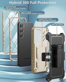 FNTCASE for Samsung Galaxy S23-Plus Case: Heavy Duty Rugged Shockproof  Protective Cover with Belt-Clip Holster & Kickstand | Military Grade  Protection
