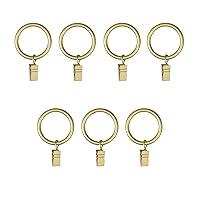 40pcs Curtain Rings with Clips, Metal Drapery Rings Curtain Clips  Decorative Drapery Eyelet Curtain Rods Hangers Rings, 38mm Interior  Diameter 