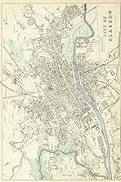 Algopix Similar Product 4 - Glasgow Map Journal Vintage 1899 Map