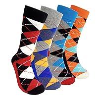 Algopix Similar Product 13 - Mens Colorful Dress Socks Argyle 