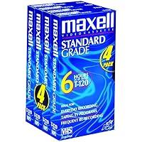 Algopix Similar Product 13 - Maxell STD-T-120 4 Pack VHS Tapes