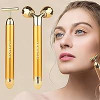 Algopix Similar Product 19 - Yeamon 2 in 1 Face Massager Golden