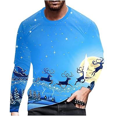 Best Deal for T Shirts for Men Holiday Workout Christmas Long Sleeve