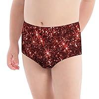 Algopix Similar Product 18 - Red Glittery Sparkles Girls Underwear
