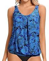 Algopix Similar Product 13 - Yonique Womens Blouson Tankini Top No