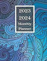 Algopix Similar Product 4 - 2023  2024 Monthly Planner Blue