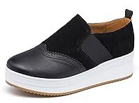 Algopix Similar Product 6 - UNN Women Slip On Platform Suede Penny