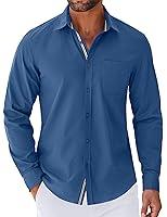 Algopix Similar Product 14 - COOFANDY Mens Button Down Shirts Long