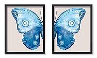 Algopix Similar Product 16 - Monem Art 2Piece Blue Butterfly Poster