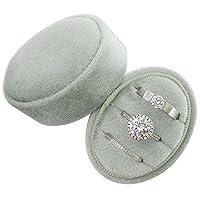 Algopix Similar Product 8 - Beatilog Velvet Oval Ring Box 3 Slots 