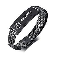 Algopix Similar Product 20 - VNOX EPILEPSY Medical Alert Bracelets