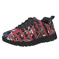 Algopix Similar Product 1 - HUIACONG American Flag Boys Sneakers