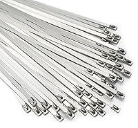 Algopix Similar Product 10 - Metal Zip Ties 118 inch 100pcs 304
