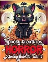 Algopix Similar Product 2 - Spooky Creatures Horror Coloring Book