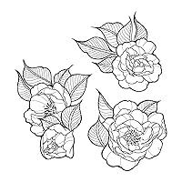 Algopix Similar Product 10 - Spellbinders Stamp Set Peonies Bundle