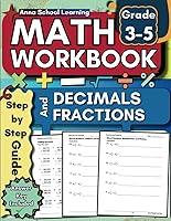 Algopix Similar Product 12 - Math Workbook Grade 3 to 5 Decimals and