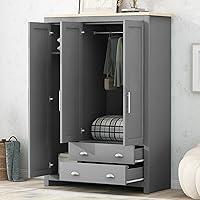 Algopix Similar Product 6 - GYYBED Three Door Storage Wardrobe with