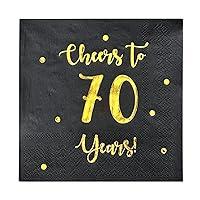 Algopix Similar Product 7 - Cheers to 70 Years Cocktail Napkins 