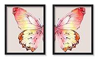 Algopix Similar Product 4 - Monem Art 2Piece Pink Butterfly Poster