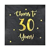 Algopix Similar Product 2 - Cheers to 30 Years Cocktail Napkins 