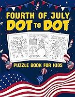 Algopix Similar Product 3 - 4th of July Dot to Dot Puzzle Book for