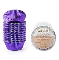 Algopix Similar Product 8 - Gifbera Purple Foil Cupcake Liners 