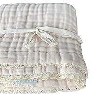 Algopix Similar Product 7 - Cream Muslin Baby Blanket for Girls  9