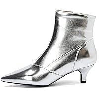 Algopix Similar Product 19 - DINTAHA Silver Booties for