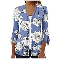 Algopix Similar Product 4 - Blue M Cardigans for Women 34 Sleeve