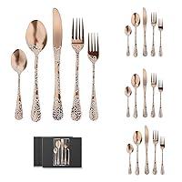 Algopix Similar Product 6 - 20Piece Gold Silverware Set Stainless