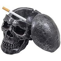 Algopix Similar Product 9 - Spooky Human Skull Ashtray with Cover