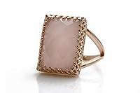 Algopix Similar Product 7 - Classy Rose Quartz Ring  Gemstone