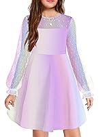 Algopix Similar Product 14 - Arshiner Girls Dress Contrast Mesh