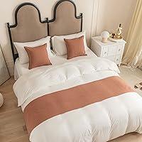 Algopix Similar Product 3 - HLASMSPE Red Cotton Linen Bed Runners