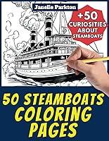 Algopix Similar Product 3 - 50 Steamboats Coloring Pages Book for