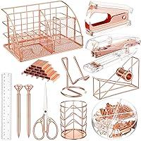 Algopix Similar Product 4 - 12 Pcs Rose Gold Desk Organizers and