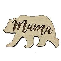 Algopix Similar Product 15 - Mama Bear Wood Pin  HandMade Mothers