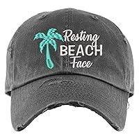 Algopix Similar Product 15 - Resting Beach Face Hat  Distressed