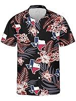 Algopix Similar Product 20 - Texas Hawaiian Shirt for Men Short