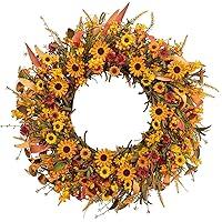 Algopix Similar Product 2 - JFLORU 28 Inch Artificial Fall Wreath